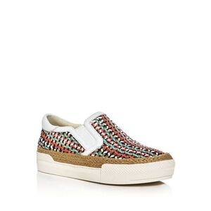 Ash pastels white woven 1” platform goreinsets cali slip on sneakers size 6